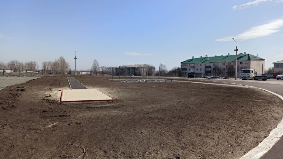 Ход строительства стадиона с футбольным полем показали в воронежском райцентре