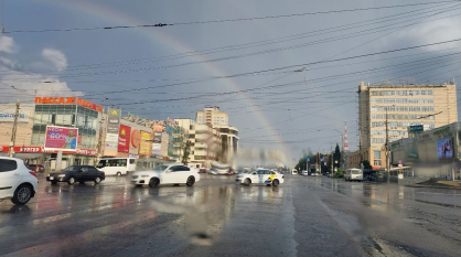 После грозы в Воронеже заметили двойную радугу 2 июля