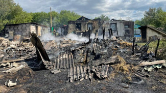 Сарай с поросятами и курами сгорел в кантемировском селе Титаревка