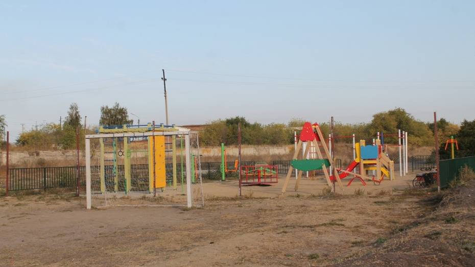 Активисты хохольского ТОСа установили тренажеры на детской площадке