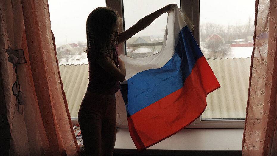 Баннер с российским флагом сняли с дома в центре Воронежа