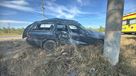 В Воронежской области Ford врезался в опору ЛЭП: погиб 44-летний водитель