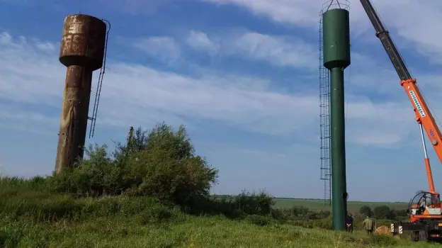 В селе Шихазаны Канашского района установлена новая водонапорная башня