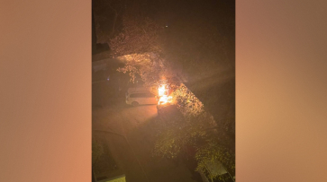 В Ленинском районе Воронежа ночью загорелись 3 машины: видео