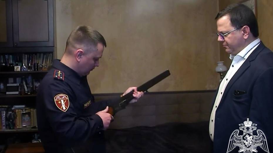 За неделю воронежские росгвардейцы изъяли из оборота 18 единиц оружия