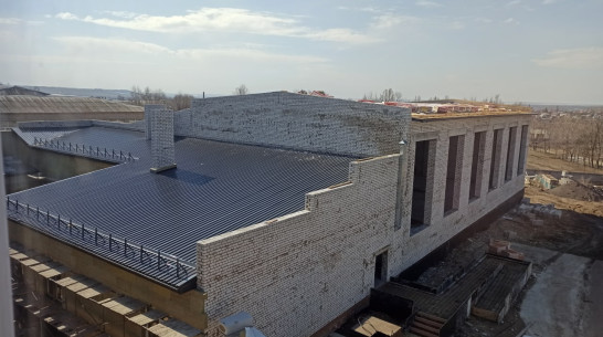 Воронежский губернатор показал снимки строительства пристройки к лицею в Верхнем Мамоне