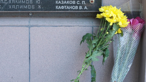 В Боброве жители Донецкой области возложили цветы к могиле своего погибшего деда