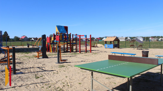 В рамонском селе Лопатки активисты обновили детскую площадку