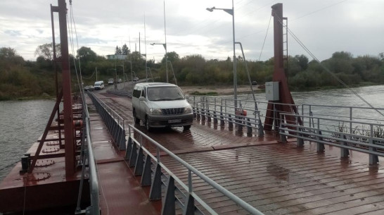 В Рамонском районе Воронежской области открыли наплавной мост через реку Дон