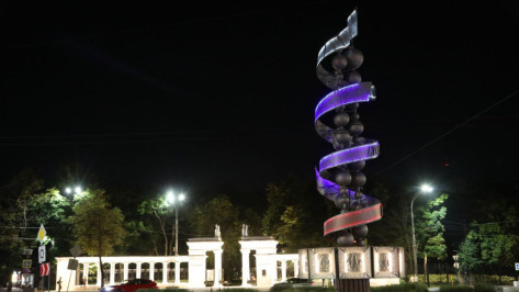 Праздничную подсветку стелы «Слава Советской науке» включили в Воронеже