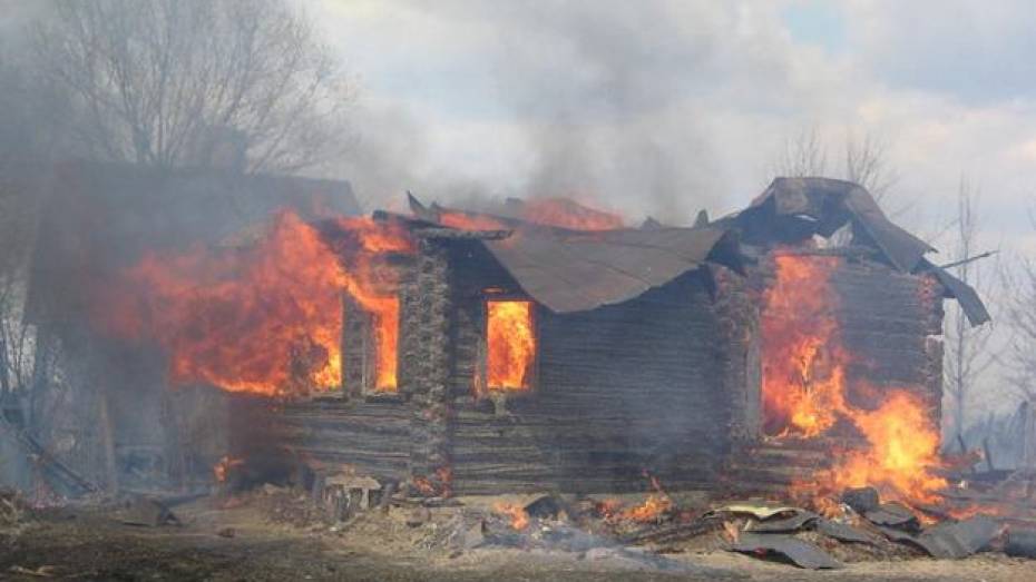В Эртильском районе из горящего дома едва успели вынести двоих детей