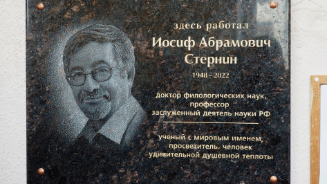 В Воронеже открыли мемориальную доску выдающемуся филологу Иосифу Стернину