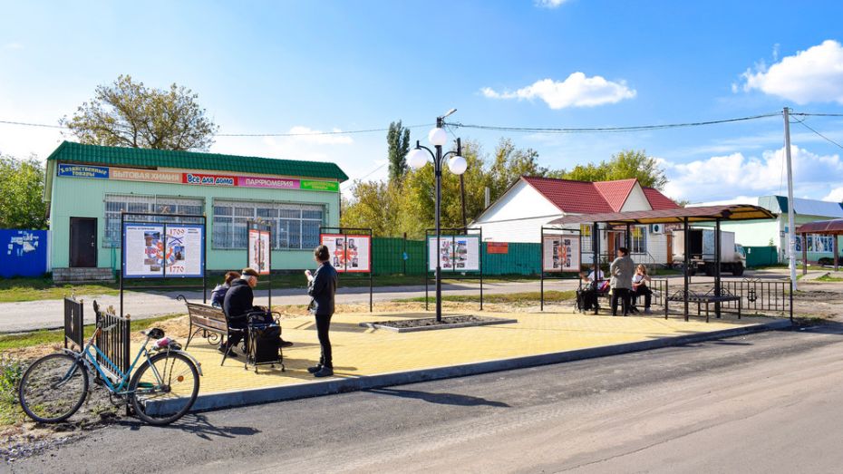 Автобусную остановку с инфозоной построили активисты лискинского села Нижний Икорец
