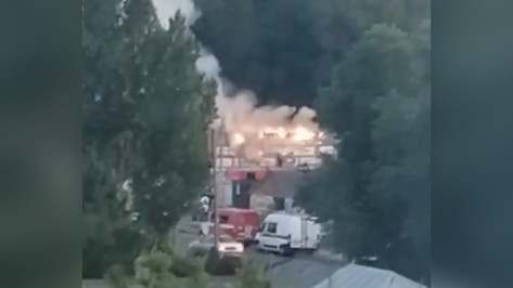 Крупный пожар в Воронеже сняли на видео