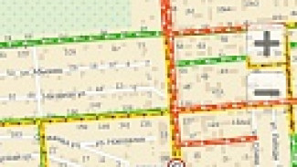 В Северном микрорайоне Воронежа из-за ДТП с автобусом  образовалась большая пробка