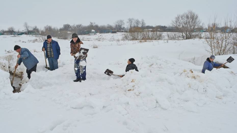 Общественники нижнедевицкого села отвели воду от плотины