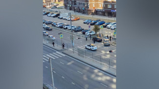 В Воронеже на улице Крынина автомобиль сбил велосипедиста: видео