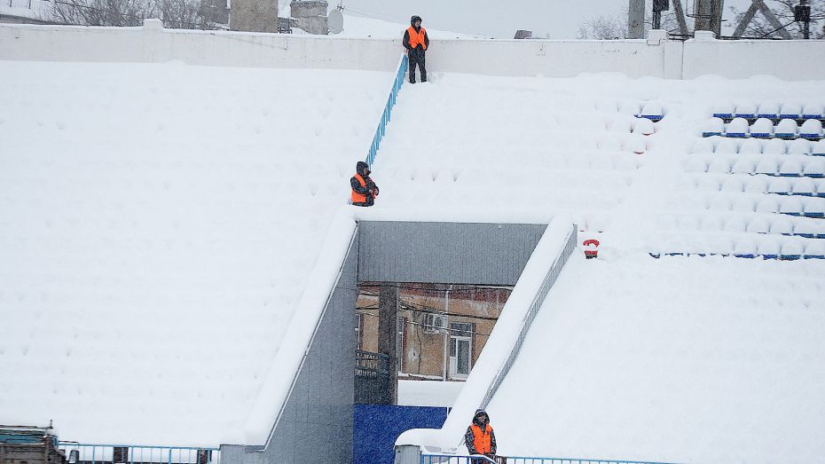 Болельщики воронежского «Факела» вызвались помочь убрать снег на стадионе
