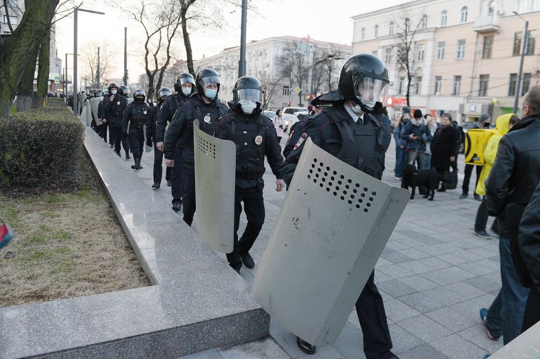 Несанкционированный митинг в Воронеже