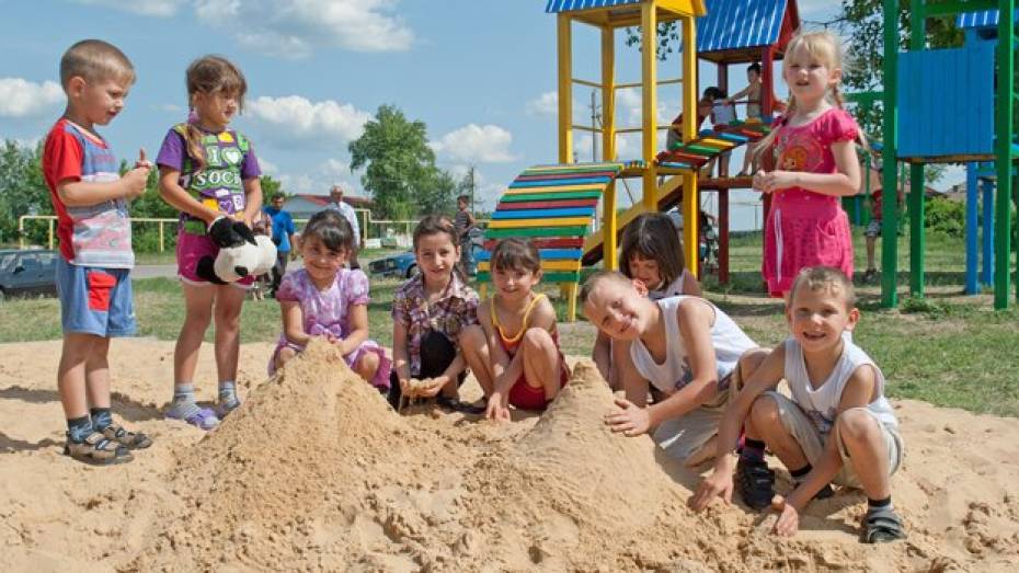 Жители села Колыбелка Лискинского района подарили свои детям детскую площадку