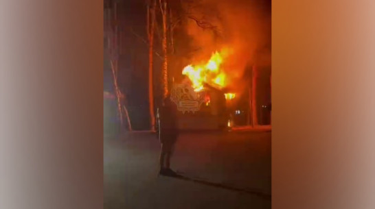 В парке «Алые паруса» в Воронеже загорелся киоск