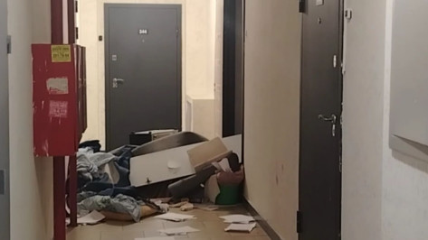 В воронежском микрорайоне Боровое неадекватная девушка ночью из квартиры выбрасывала вещи в подъезд