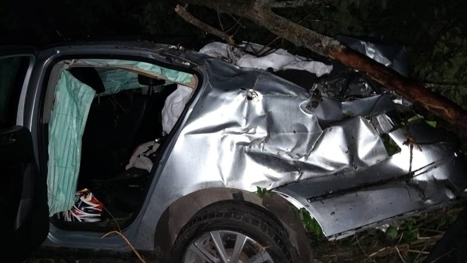 В ДТП в Воронежской области пострадал 17-летний пассажир перевернувшегося Volkswagen Passat