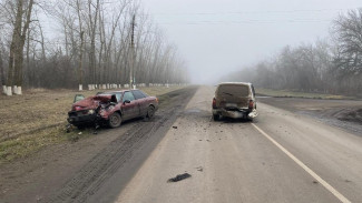 В Воронежской области водитель Audi не справился с управлением и врезался в ВАЗ: пострадали 4 человека