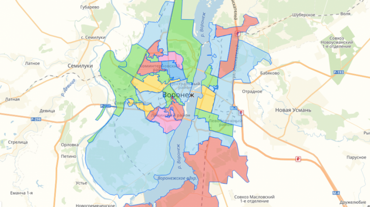 Районы воронежа. Избирательные округа Воронеж. Границы районов города Воронеж. Карта избирательных округов Воронеж. Воронеж границы города.