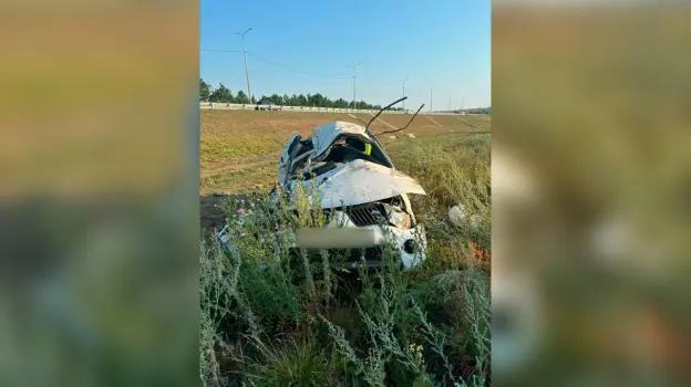 В Воронежской области Mitsubishi вылетел с трассы и опрокинулся: погиб пассажир