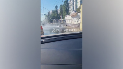 Горячий «гейзер»: коммунальную аварию в Коминтерновском районе Воронежа сняли на видео