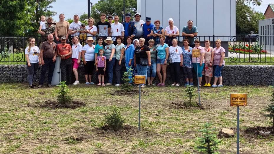 Аллею Памяти героев ВОВ заложили в верхнемамонском селе Русская Журавка