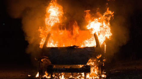 Автомобиль сгорел вместе с владельцем в Воронежской области