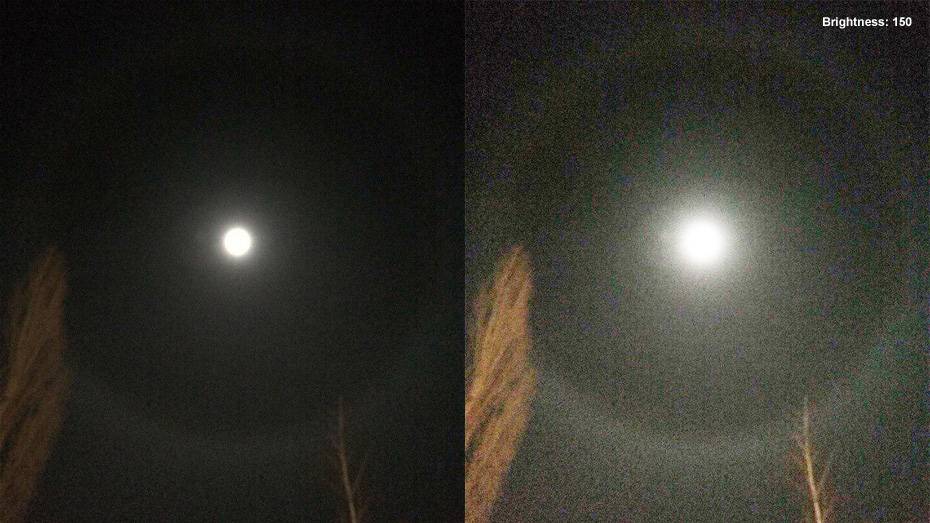 В Сети опубликовали фотографии гало вокруг Луны в Воронеже 
