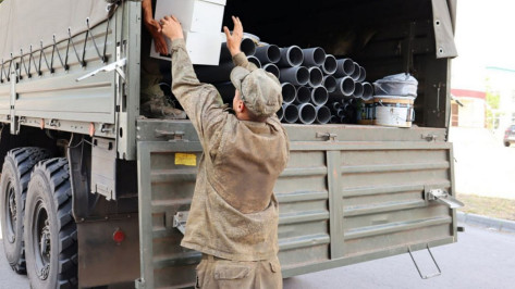 Лискинцы отправили в зону СВО стройматериалы на 460 тыс рублей