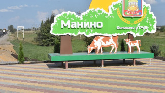 В калачеевском селе Манино активисты установили въездной знак