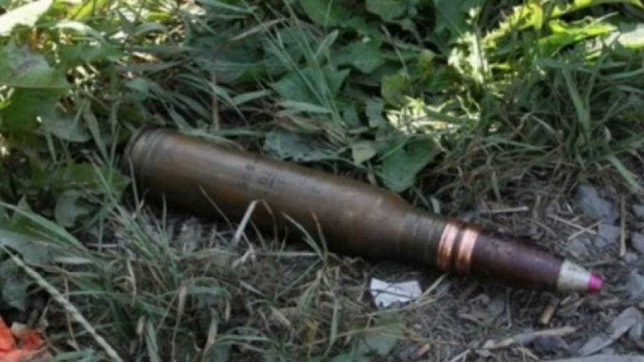 В Рамонском районе при проведении дорожных работ был обнаружен осколочно-фугасный снаряд