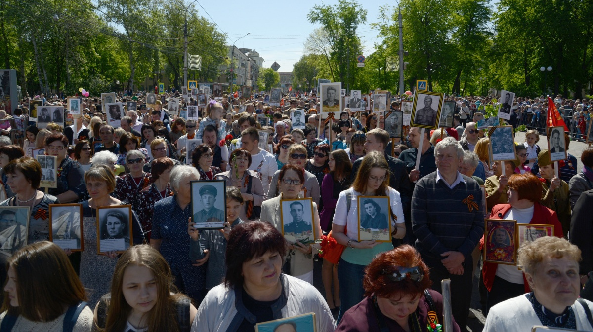 Бессмертный полк воронеж фото