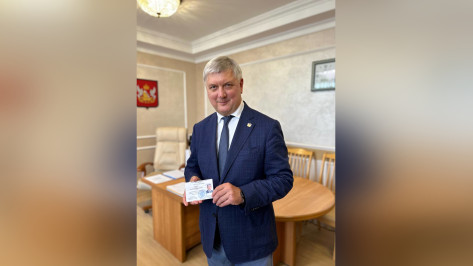 Александр Гусев получил удостоверение кандидата на выборах губернатора Воронежской области