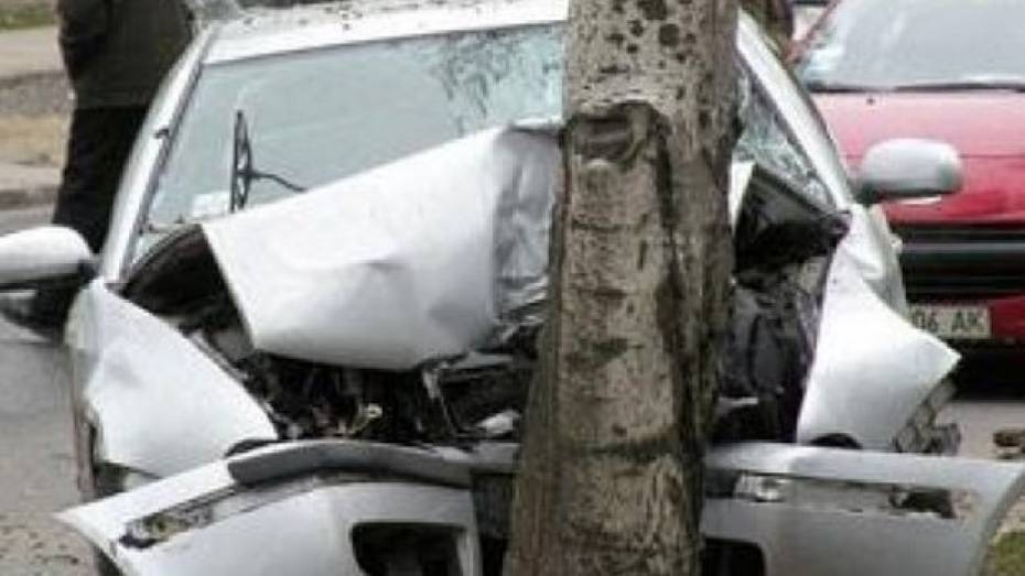 В Грибановском районе мужчина, на автомобиле врезавшись в дерево, вылетел из машины через заднее стекло