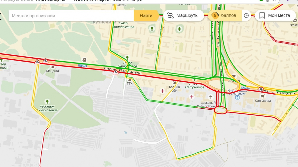 Воронеж проспект патриотов карта