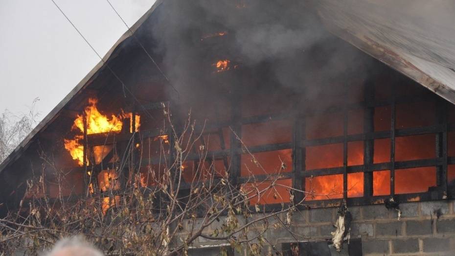 В нижнедевицком селе у семьи из 7 человек сгорел дом
