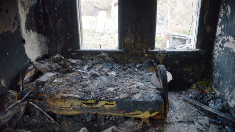Дом сгорел под Воронежем: есть погибший и пострадавшая