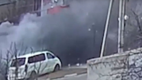 Момент ракетного удара по Белгороду попал на видео