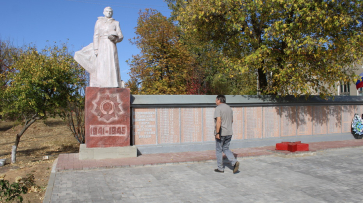 В верхнемамонском селе Приречное установили новый памятник воину-освободителю