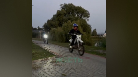 Под Воронежем мотоциклисты гоняют по дорожкам парка среди гуляющих детей: видео