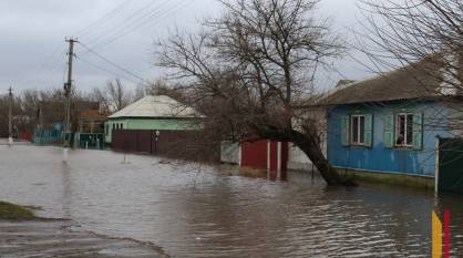 В Ольховатском районе Воронежской области из-за резкого потепления размыло дамбу