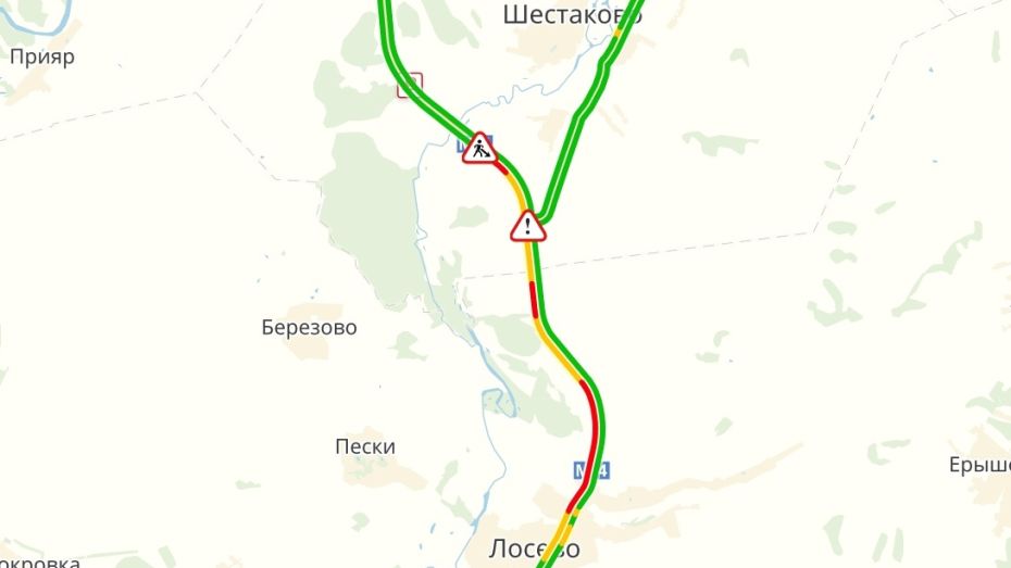 Пробка на проблемном участке трассы М-4 «Дон» под Воронежем достигла 12 км