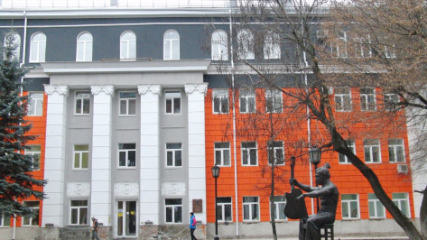 Воронежская академия спорта перекрасит «огненный» фасад здания