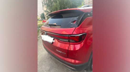 Неизвестные выкинули банку на автомобиль на Московском проспекте в Воронеже